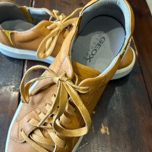 Geox White Rubber Outsole Sneakers